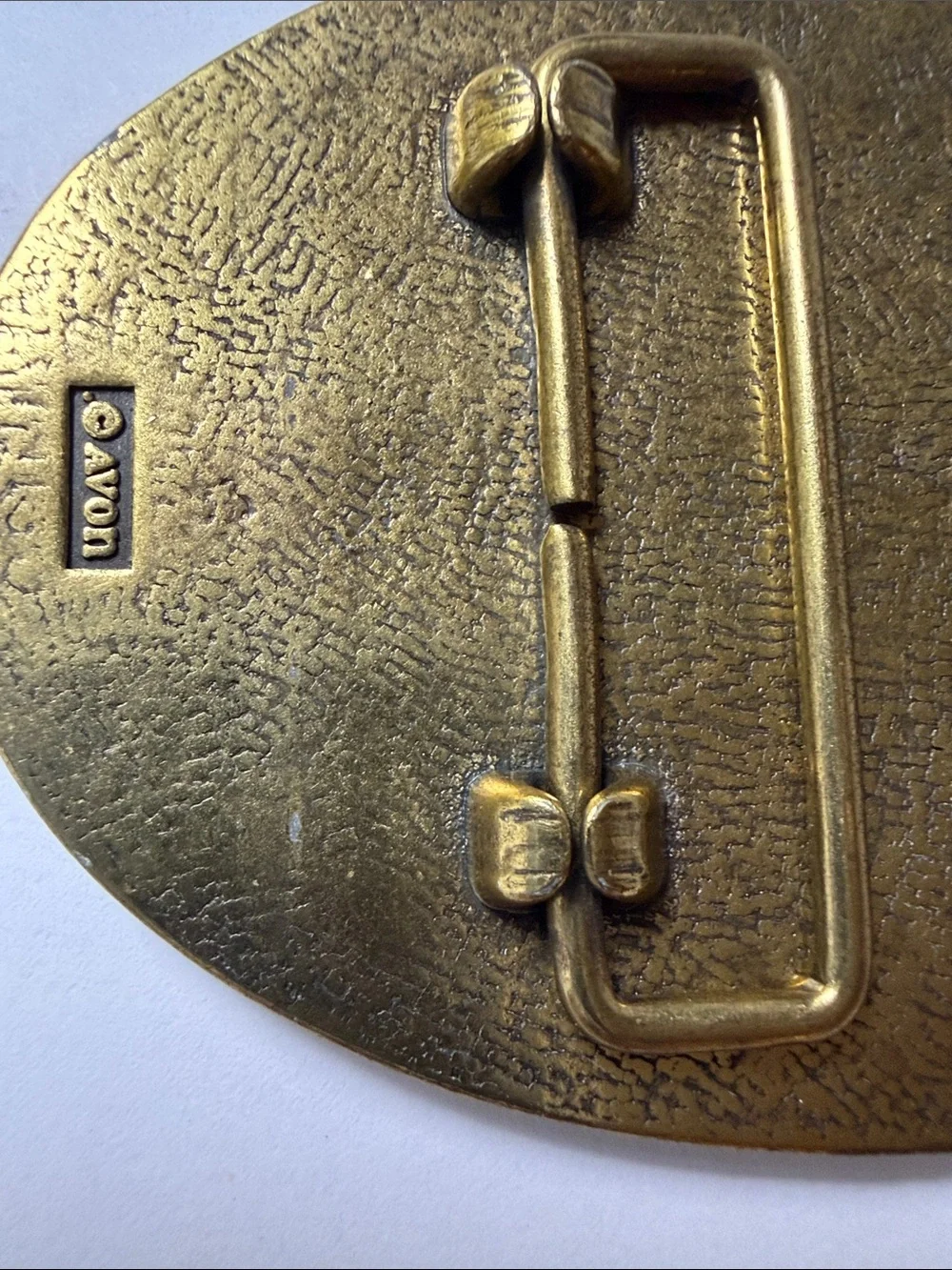 Vintage Brass  Oval Vintage Car Belt Buckle or Decor Unisex